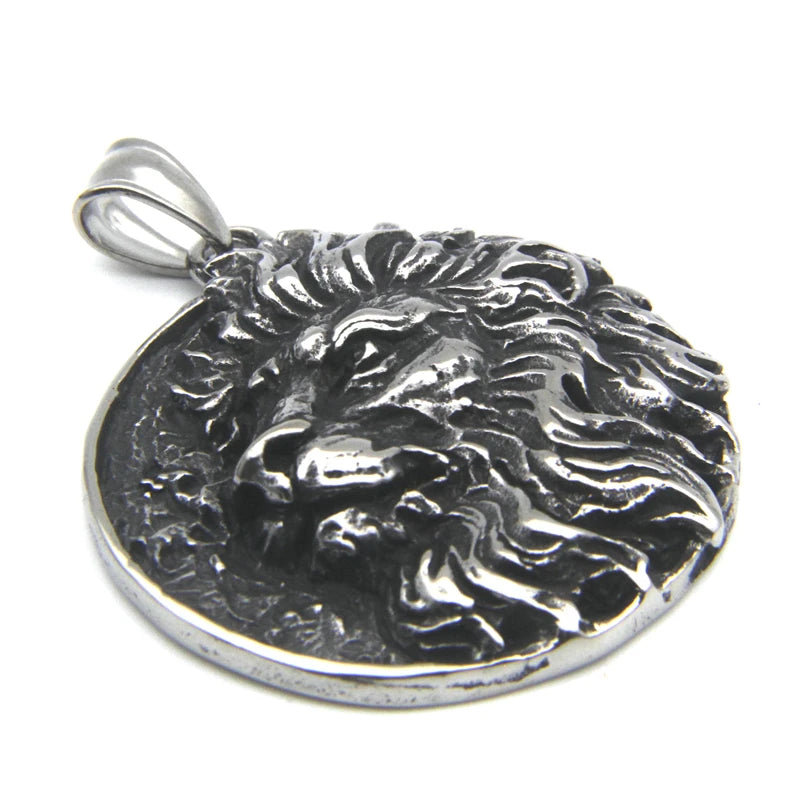 Lion Pendant Necklaces 316L Stainless Steel — Gold | KIMLUD