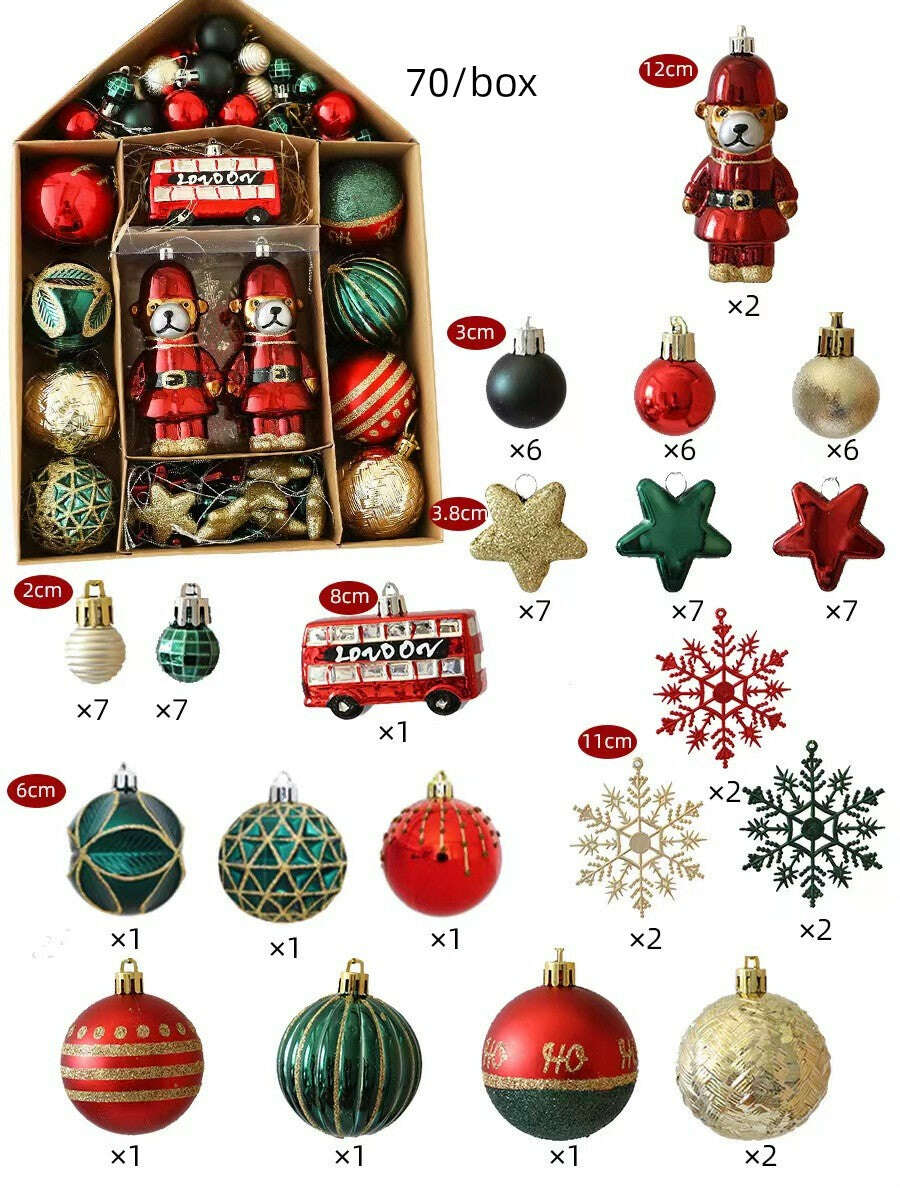 KIMLUD, Christmas Tree 42 Scenes Christmas Decorations, KIMLUD Womens Clothes