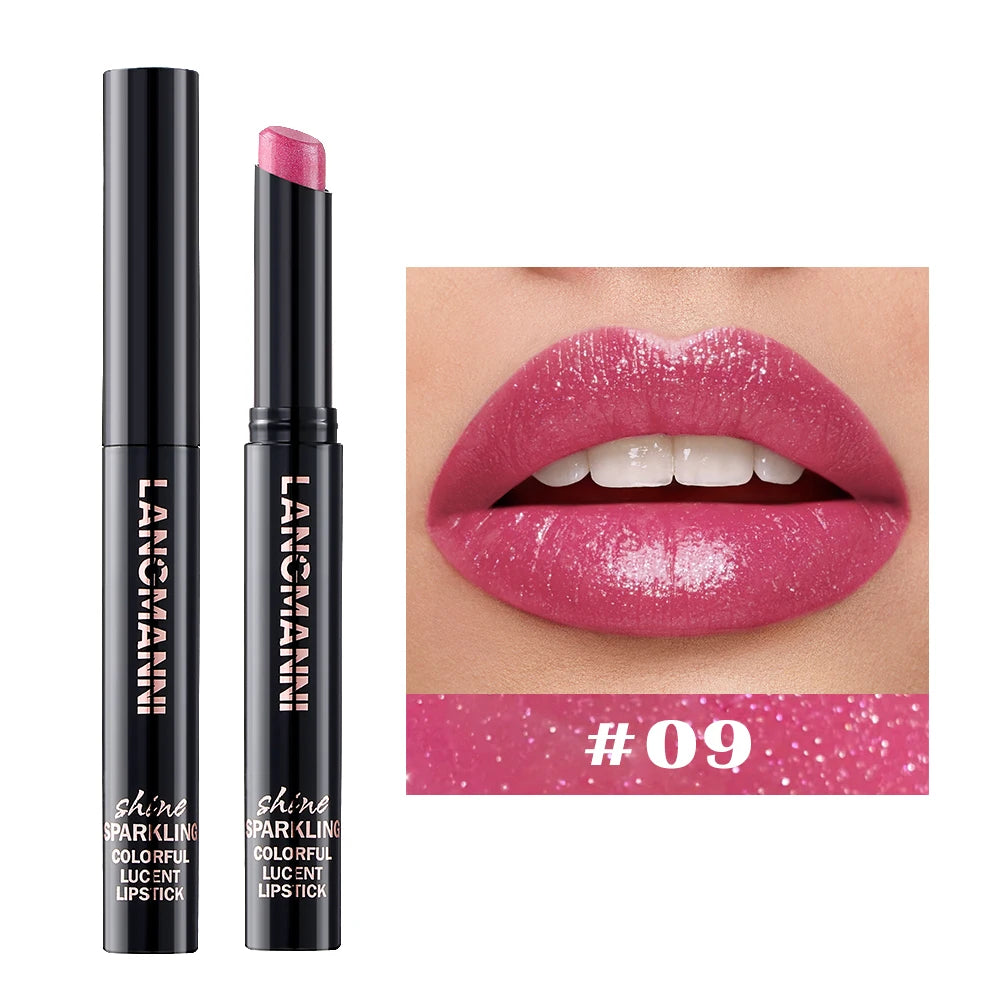 Diamond Pearlescent Lipstick Waterproof Long Lasting Matte Velvet — Red | KIMLUD