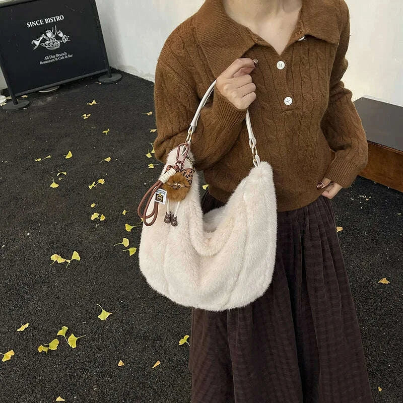 new-winter-versatile-commuting-shoulder-bags-women-large-capacity-furry-bucket-bag-for-commute-texture-and-simple-storage-bagskimludkimlud-35556613