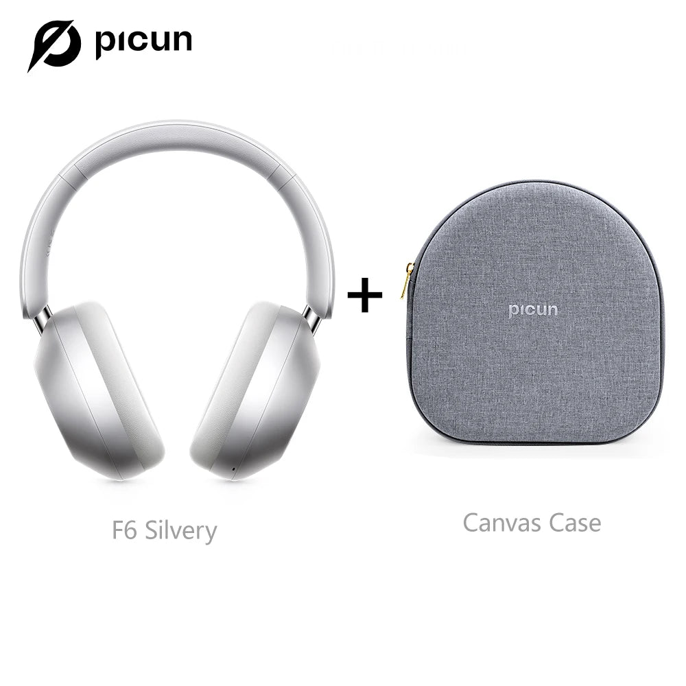 KIMLUD, Picun F6 Active Noise Cancelling Bluetooth Headset Hi-Res ANC Head Tracking 3D Audio Wireless Headphones APP Control Low Latency, KIMLUD Womens Clothes