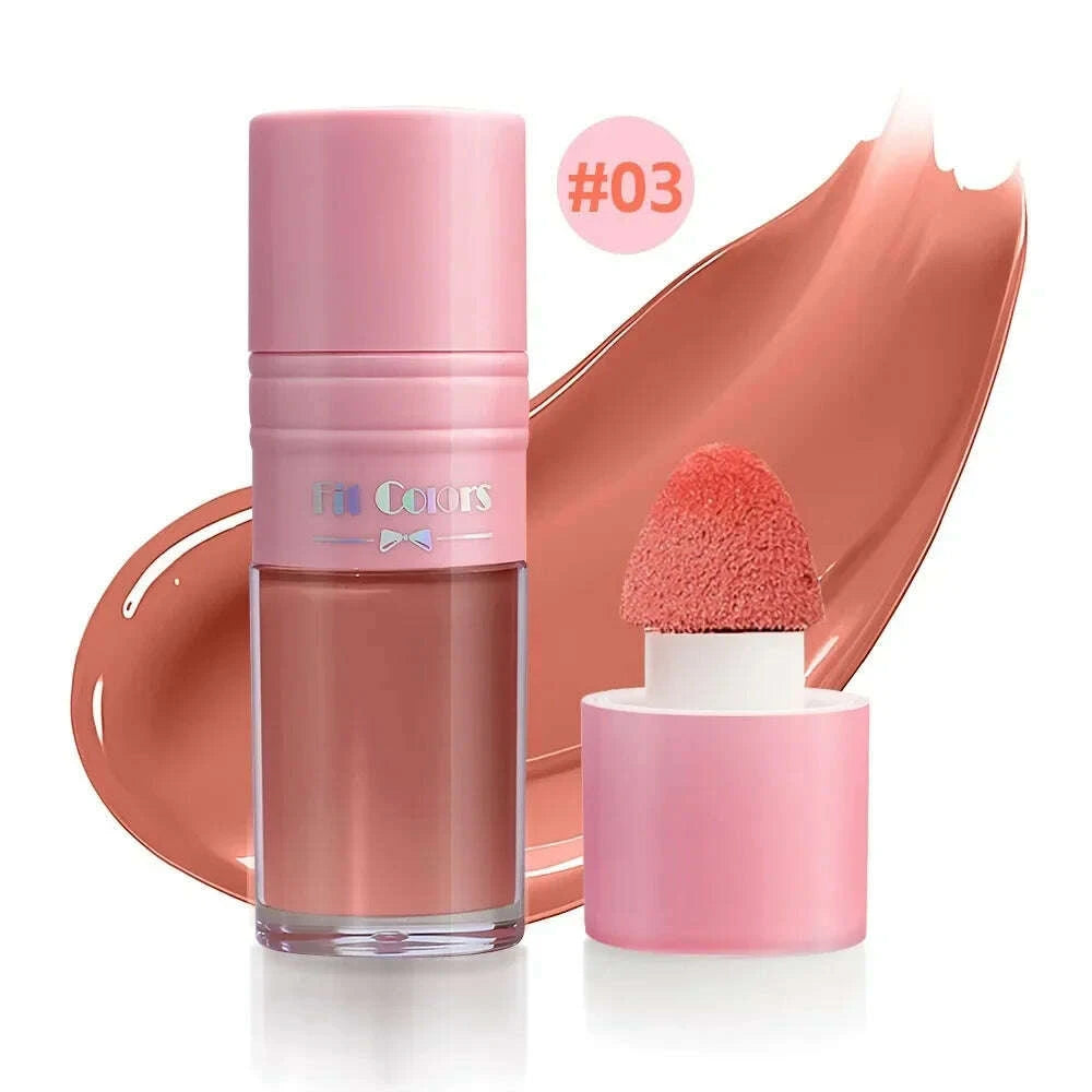 KIMLUD, 14 Colors Matte Liquid Blush Contour Highlighter Waterproof Long Lasting Sponge Brush Head High Pigment Blusher Brighten Bronzer, KIMLUD Womens Clothes