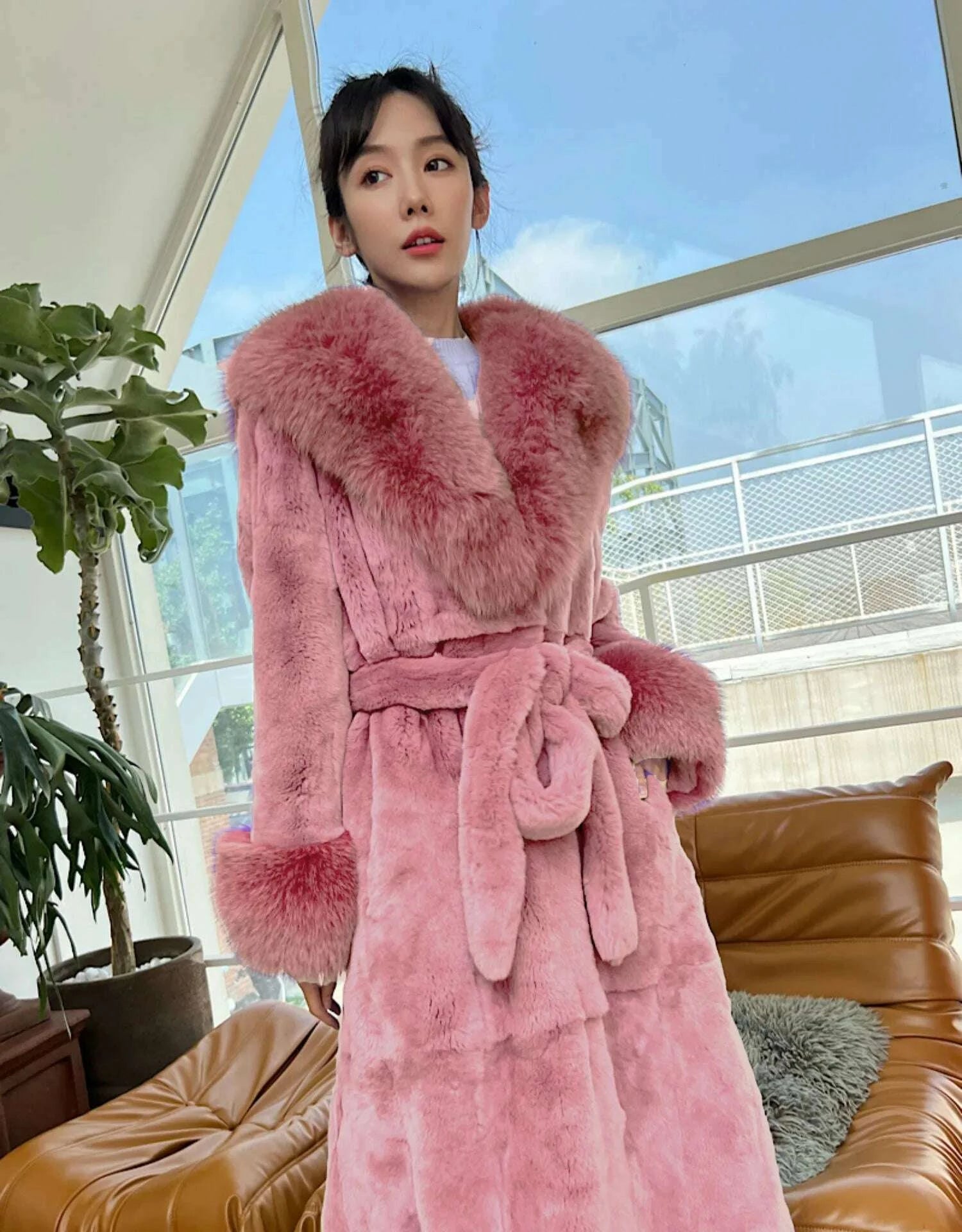 KIMLUD, 2024 Long Mink Coats Women Fur Coats Winter Outwear Faux Fur Jacket Female Long Sleeve Ladies Casual Oversize Fur Coat Parkas, KIMLUD Womens Clothes