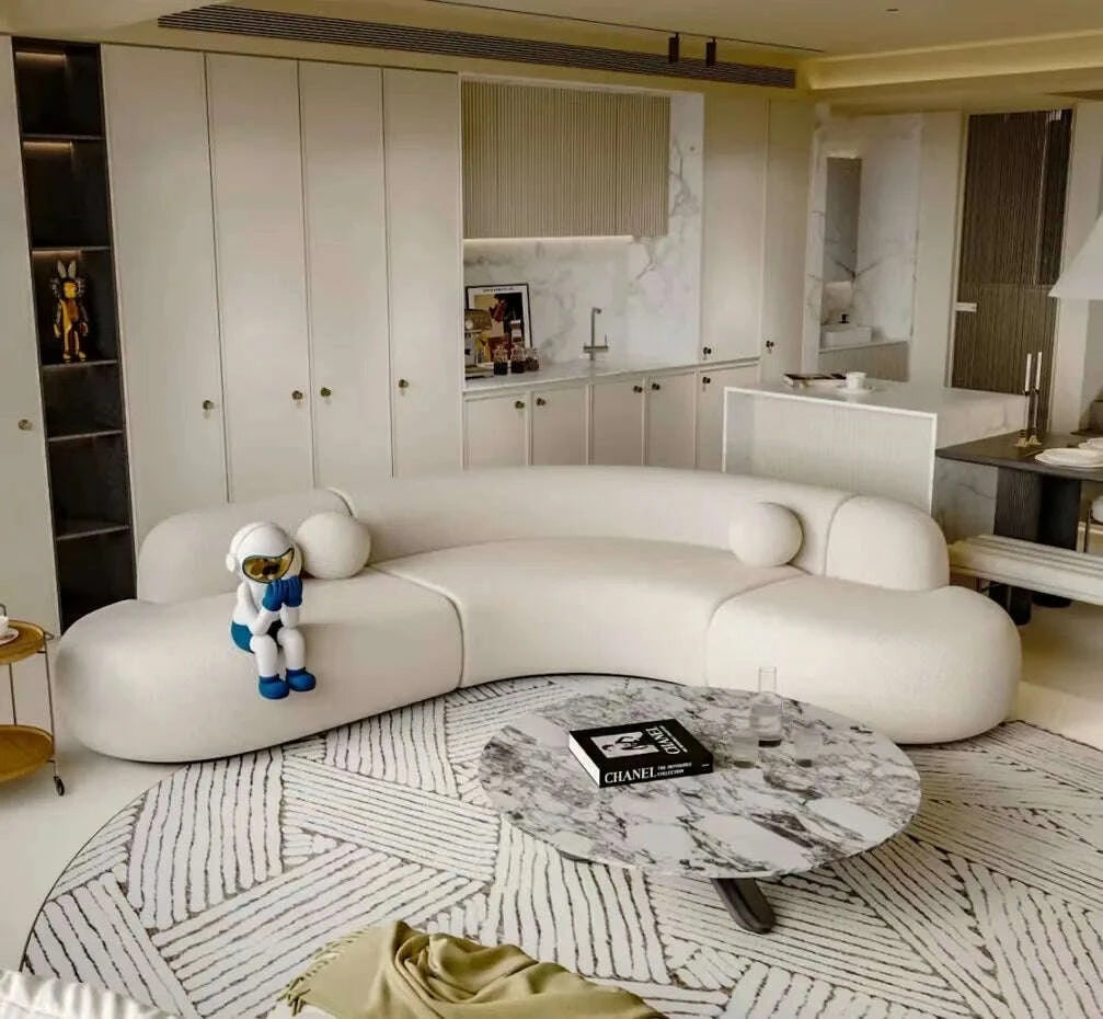 KIMLUD, Italian Minimalist Sofa Set Wabi-Sabi Inspired Simple Technology Wood and Cloth for Living Room Sofa Set Living Room Furniture, KIMLUD Womens Clothes