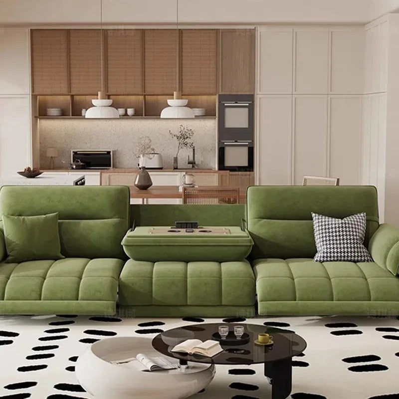 Nordic Modern Extendable Floor Sofas — Green | KIMLUD