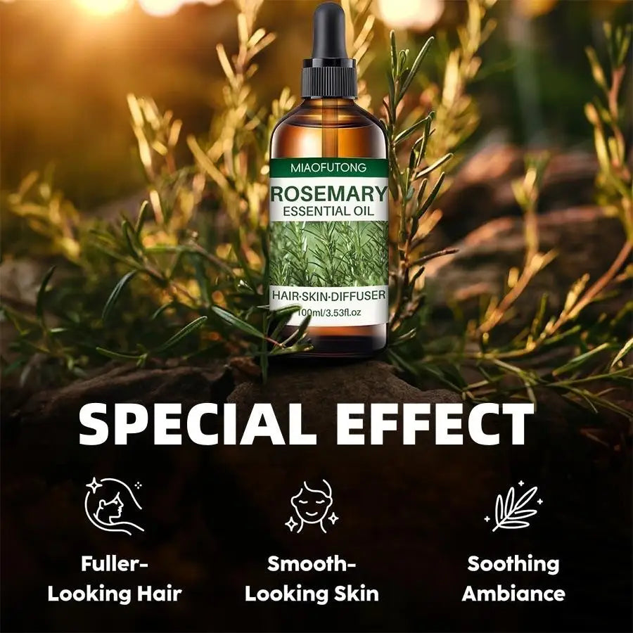 Rosemary-Infused Hair Growth Oil for Dry Damaged Hair and Scalp Care — Amber | KIMLUD