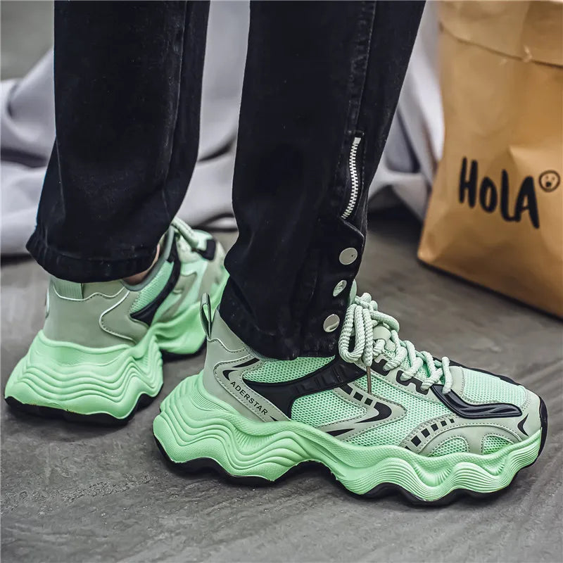 Chunky Sneakers – Breathable Lightweight – PVC Outsole – Men | KIMLUD