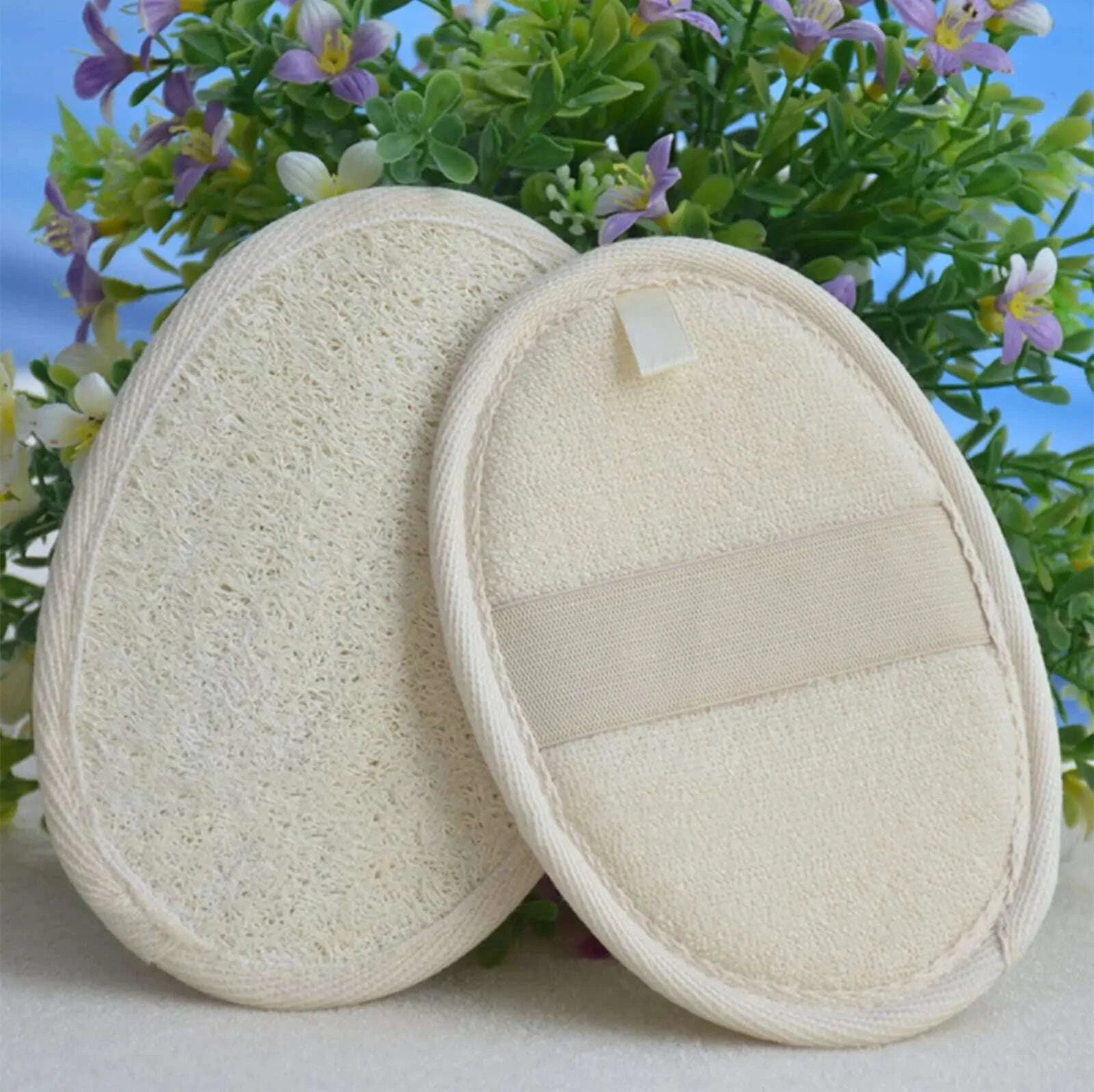 Bath Sponge Natural Exfoliating Loofah Sponge Scrubber Body Backwash Belt Back Exfoliator Strap Bath Accessories