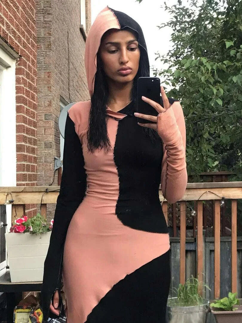 hugcitar-long-sleeve-hooded-patchwork-skinny-maxi-dress-2021-autumn-winter-women-fashion-streetwear-casual-outfitskimludkimlud-35568205