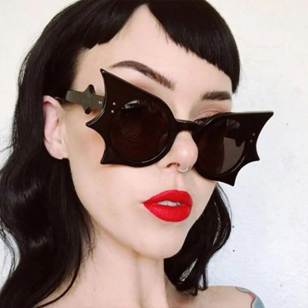 Rimless Bat Shaped Sunglasses UV 400 Protection — Multicolor | KIMLUD