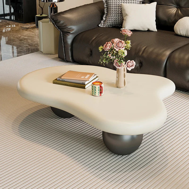 Nordic Cloud Shaped Coffee Table Solid Wood — Natural Wood | KIMLUD