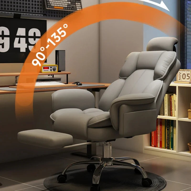 KIMLUD, Office Chair Ergonomic Big Tall Computer Desk Chair with Retractable Adjustable Headrest Leather Chair with Flip up Armrests, KIMLUD Womens Clothes