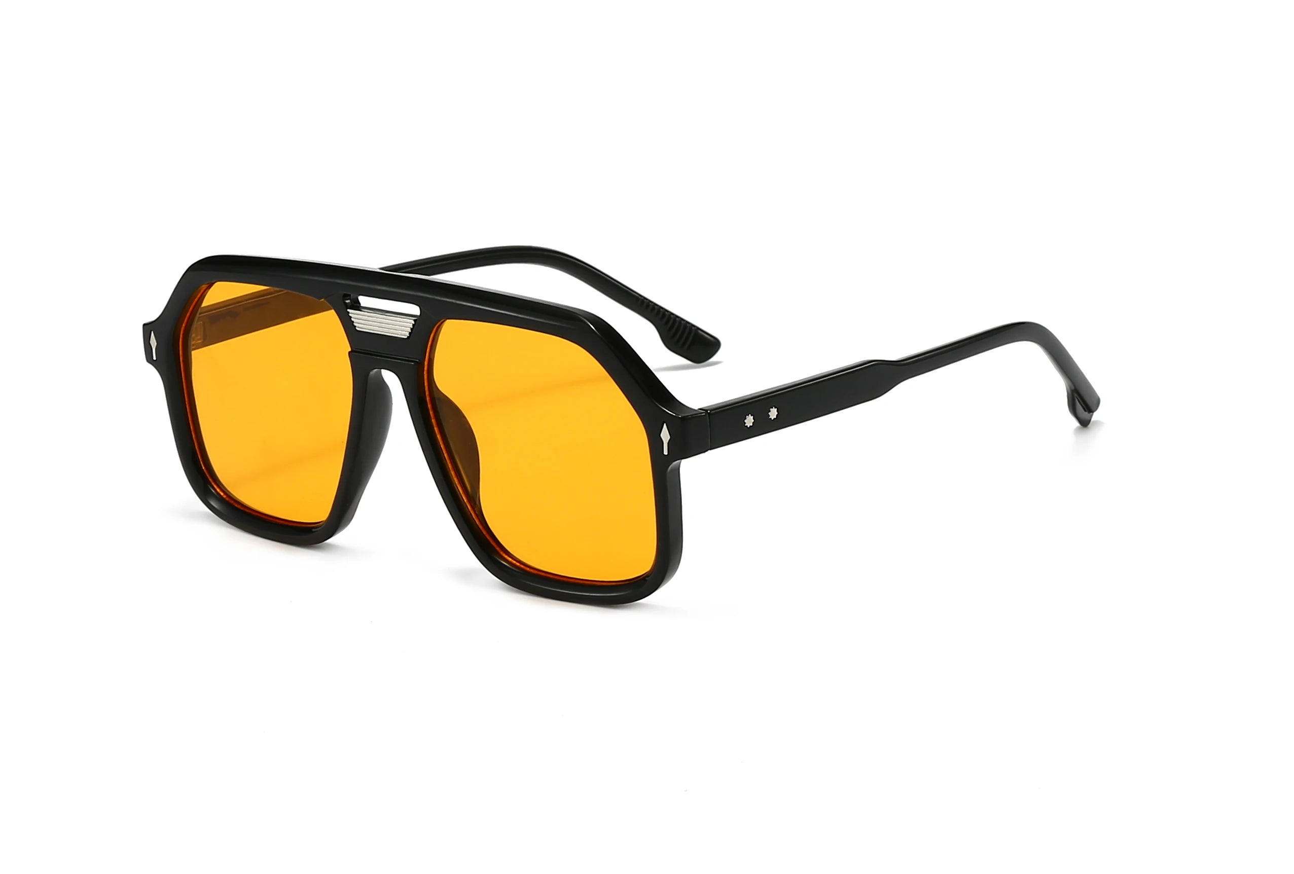 Acetate Sunglasses Oversized Vintage Hip Hop Square — Black | KIMLUD