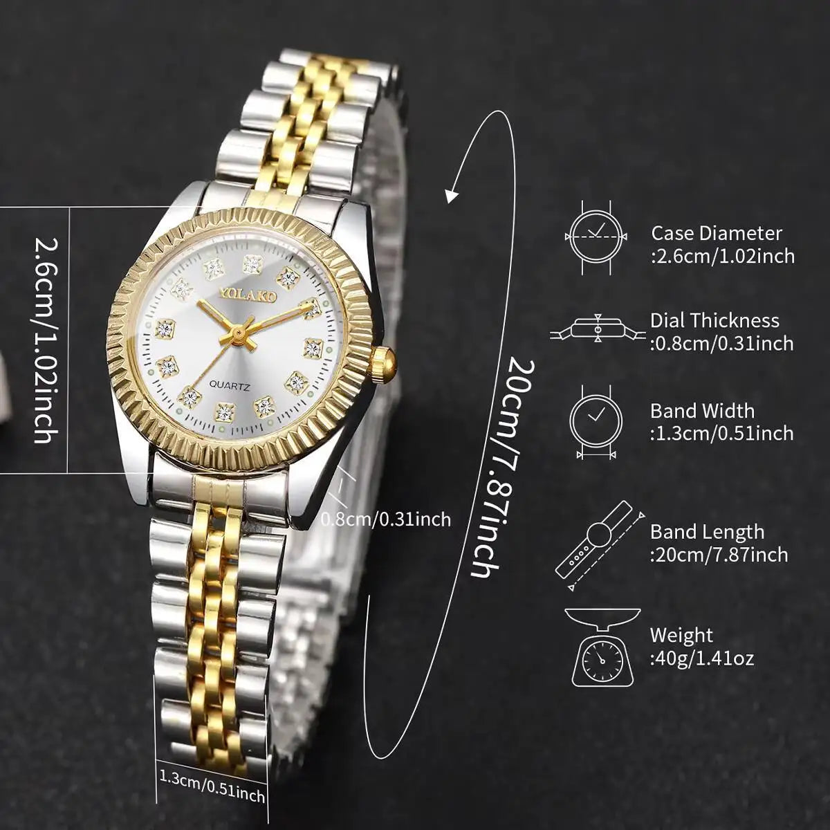 Luxury Rhinestone Women Watches Stainless Steel Band Quartz Wristwatch Clock Gift Reloj Mujer(Without Box)