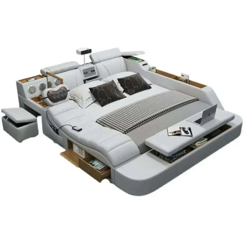 luxury-smart-king-size-bed-with-queen-beds-storage-cabinet-headboard-and-loft-mattress-for-california-day-bedroom-furniturekimlud-womens-fashion-34603619