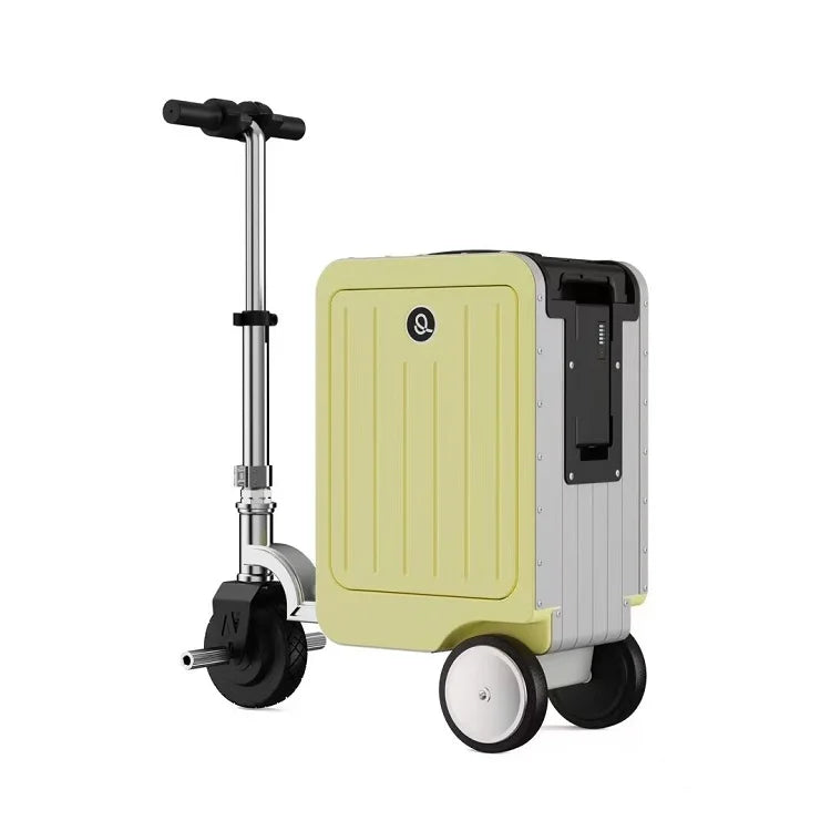 Aluminum Rideable Luggage 20-Inch Carry-On Cruise Mode — Soft Pink | KIMLUD