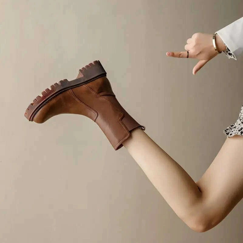 womens-half-high-boots-brown-round-toe-ladies-mid-calf-shoes-chelsea-flat-comfortable-and-elegant-winter-2024-novelty-cosplaykimlud-womens-fashion-34601737