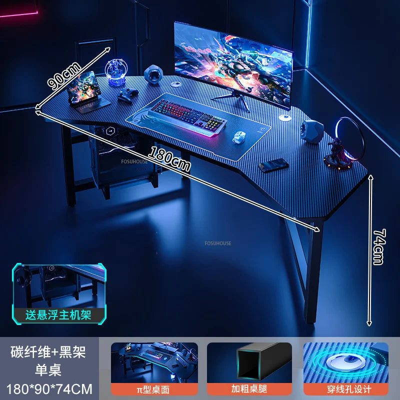 Nordic Simple Desk E-sports Gaming — Black | KIMLUD