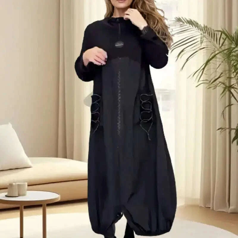 womens-loose-shirt-dress-long--sleeved-with-mocha-collar-and-drawstring-fashion-high-quality-casual-dress-visually-stretchedkimlud-womens-fashion-34603181