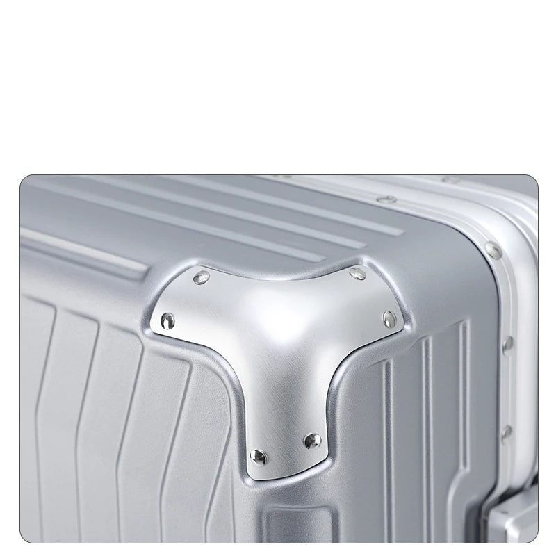 SUSHIMU Suitcase Wide Handle Travel Suitcase Men 20 24 26 Carry-On Luggage Women PC Trolley Case