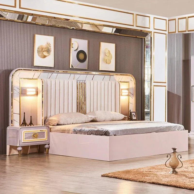 A Luxury Wooden Dressing Table With Mirror and Drawers Sets Furniture Modern Vanity Desk Makeup Dresser for Bedroom