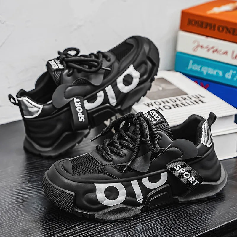 Big Size 39-47 Mens Vulcanized Shoes Summer Veatile Mesh Breathable Sneakers Trendy Men Tenrsnis Running Shoes Zapatillas Hombre