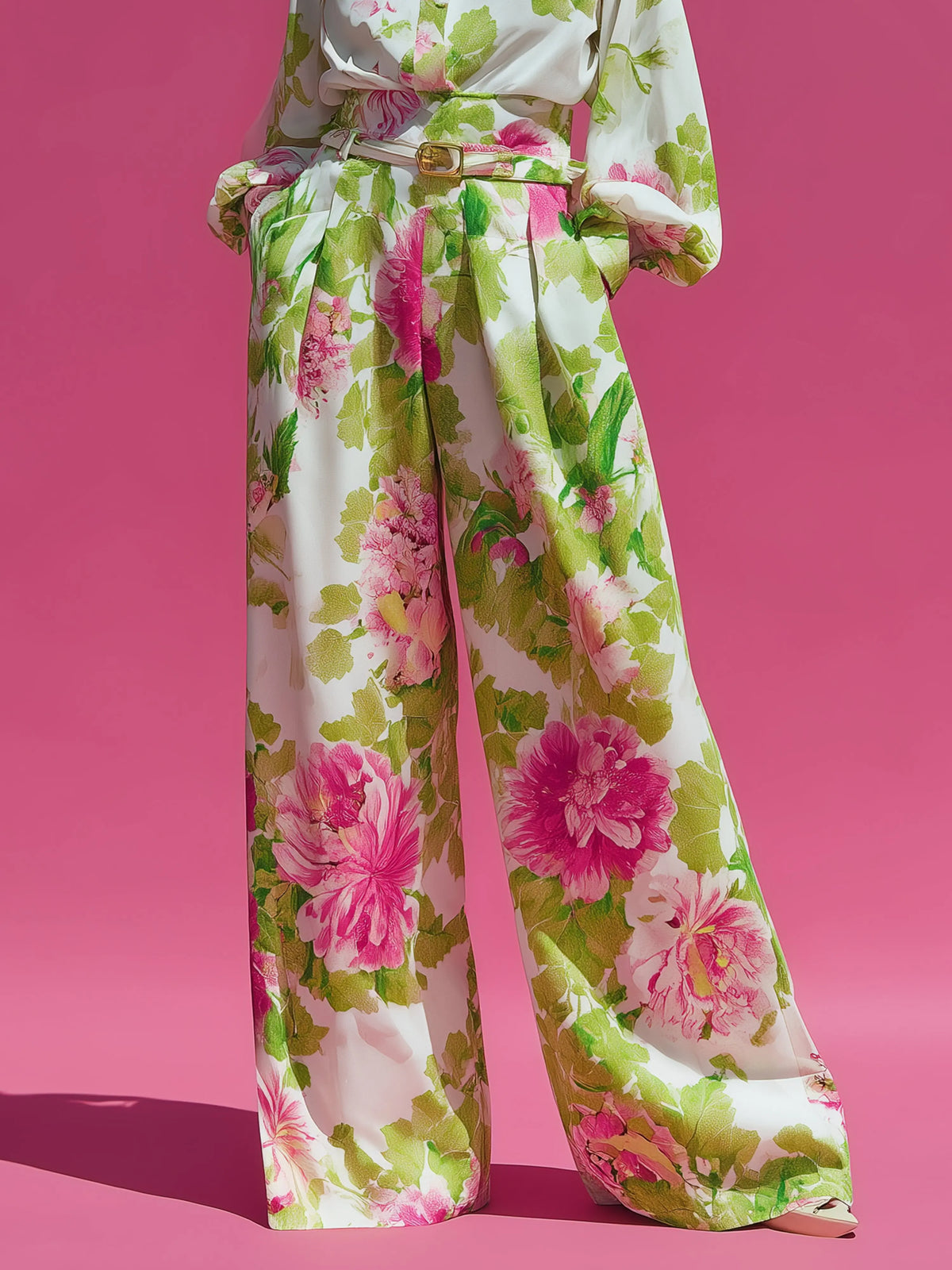 Two Piece Set – Flower Print – Broadcloth | KIMLUD