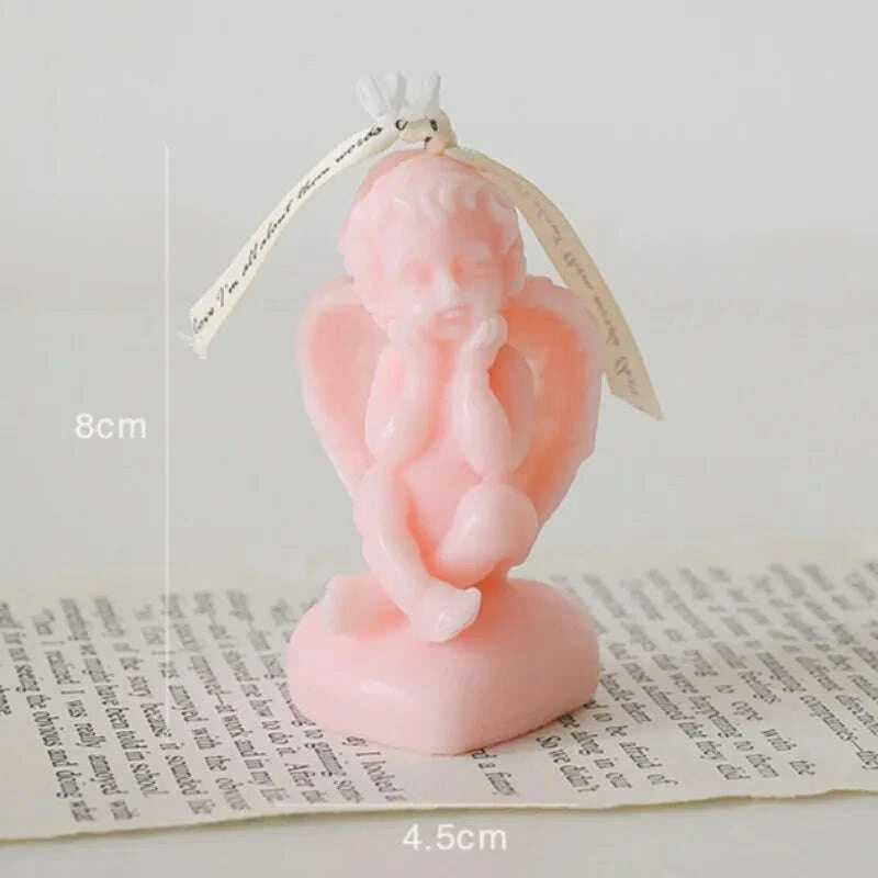 KIMLUD, Kawaii Angel Candles Soy Wax Home Decoration Wedding Gifts Romantic Dinner Candles for Party, KIMLUD Womens Clothes