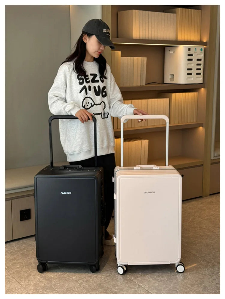 Aluminium Frame Travel Luggage Carry-On With Mute Wheels — Slate Gray | KIMLUD