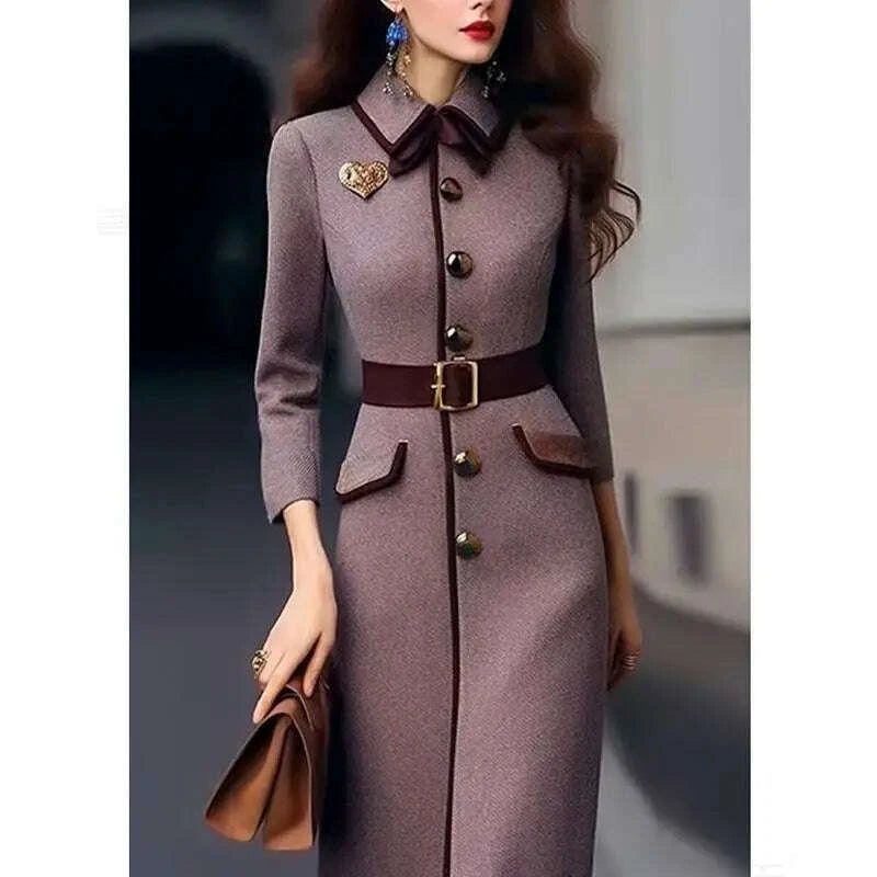 autumn-winter-elegant-office-lady-woolen-dress-robe-women-lapel-single-breasted-patchwork-dresses-party-long-dress-with-broochkimlud-womens-clothes-35082374