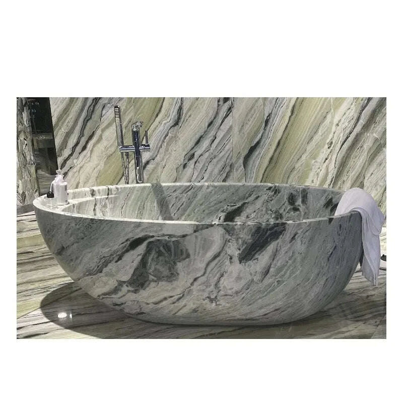 KIMLUD, Large Modern Freestanding Solid marble imitation Natural Stone Bathtub With Drainer Square Soaking Tub Bathroom Hotel Use, KIMLUD Womens Clothes