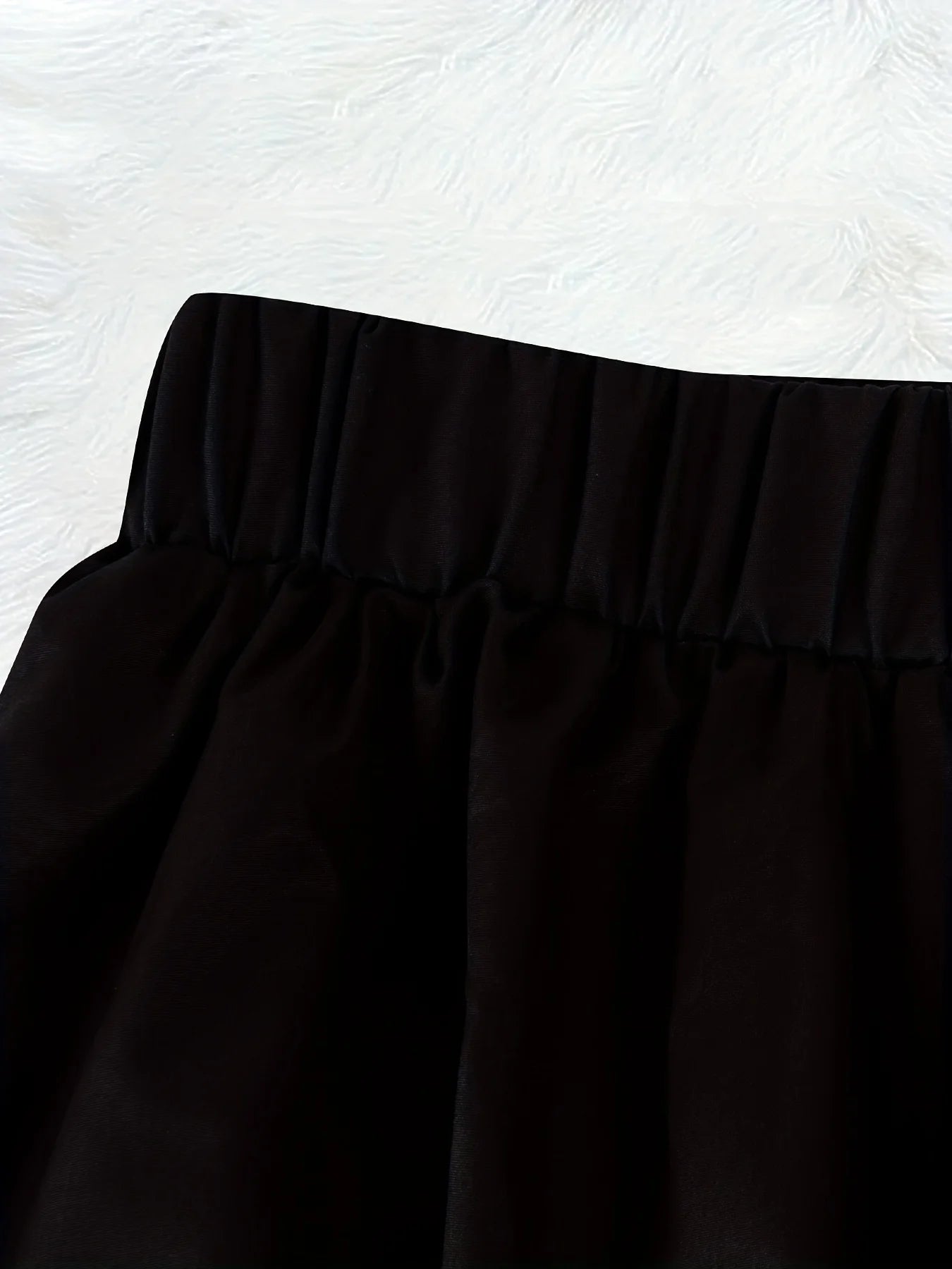 Skirt - Striped Pattern - Polyester - Black White Green Stripes | KIMLUD