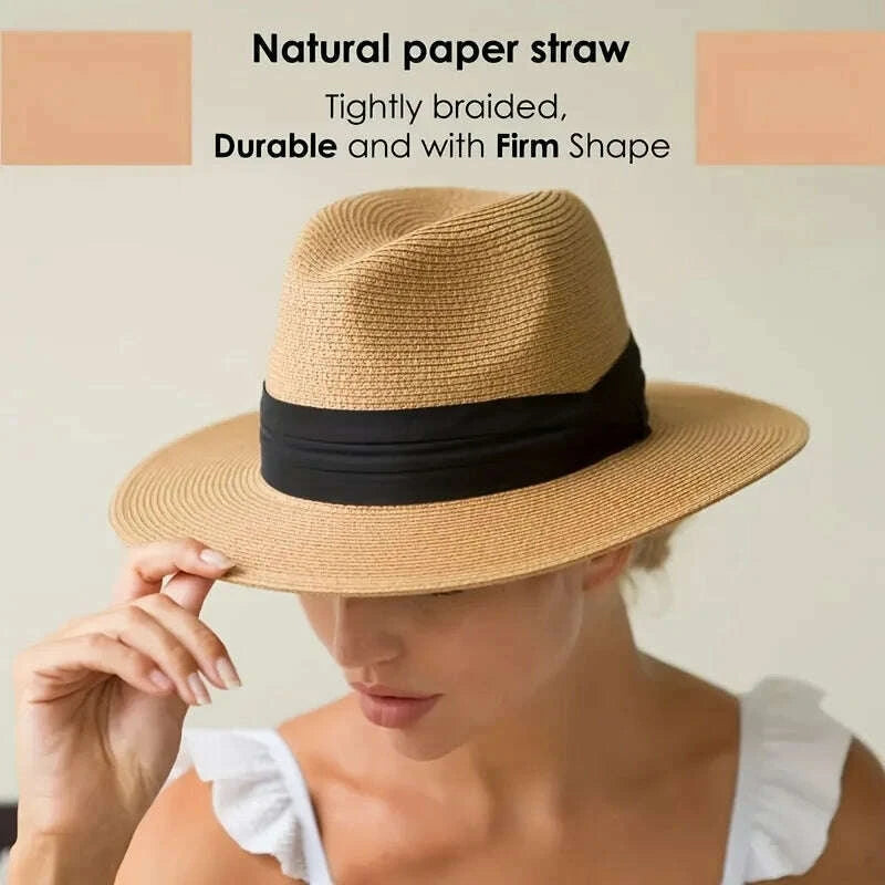 fashion-men-straw-hat-for-women-summer-trendy-beach-sun-hats-solid-color-fedoras-ribbon-casual-cowboy-jazz-cap-gangster-cap-malekimlud-womens-fashion-34601397