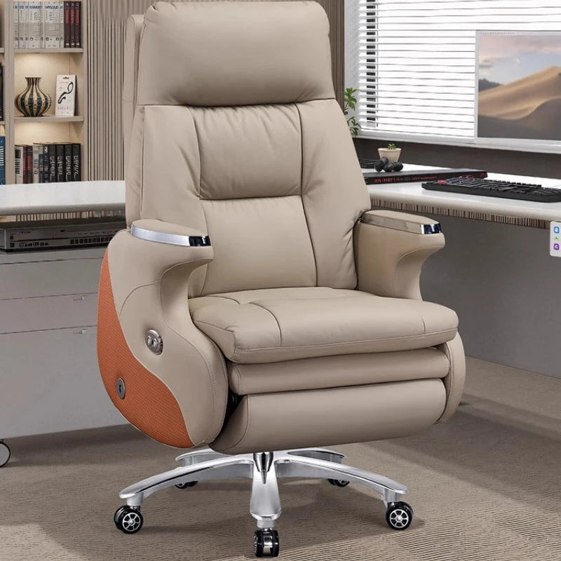 /Modern Office Chair Electric Massage Luxury Ergonomic Executive Footrest Boss Chair Comfortable Sillas De Oficina Furniture