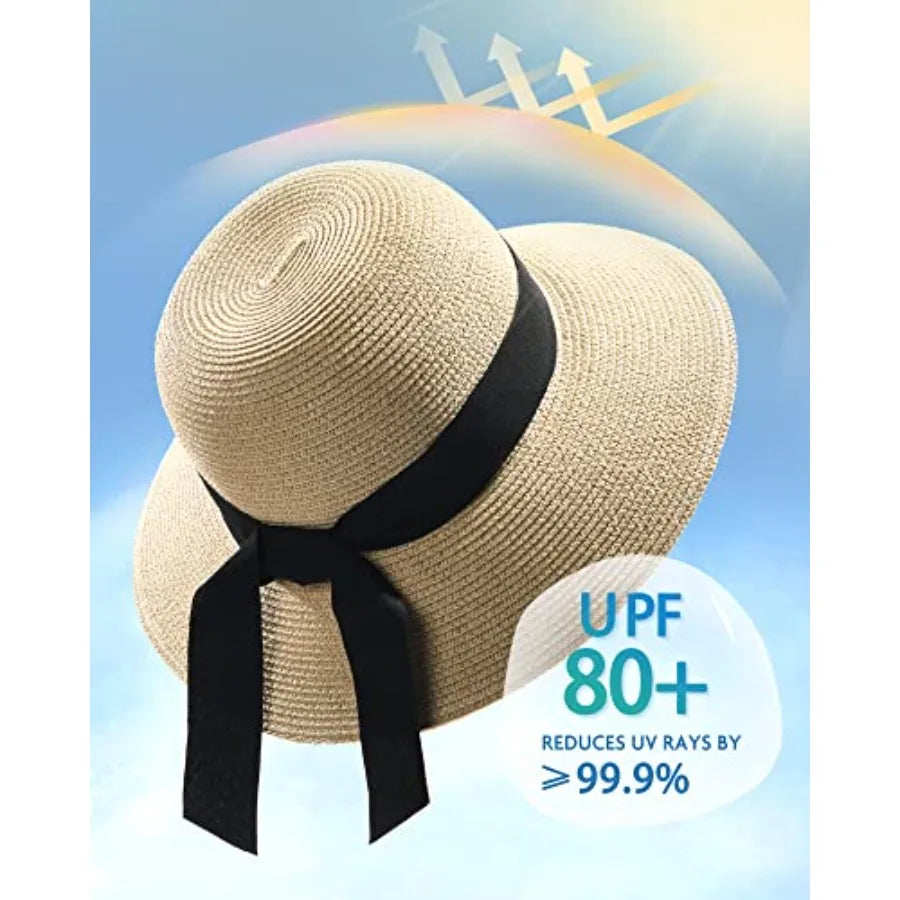 Linen Packable Sun Hat — Natural Beach Style Travel | KIMLUD