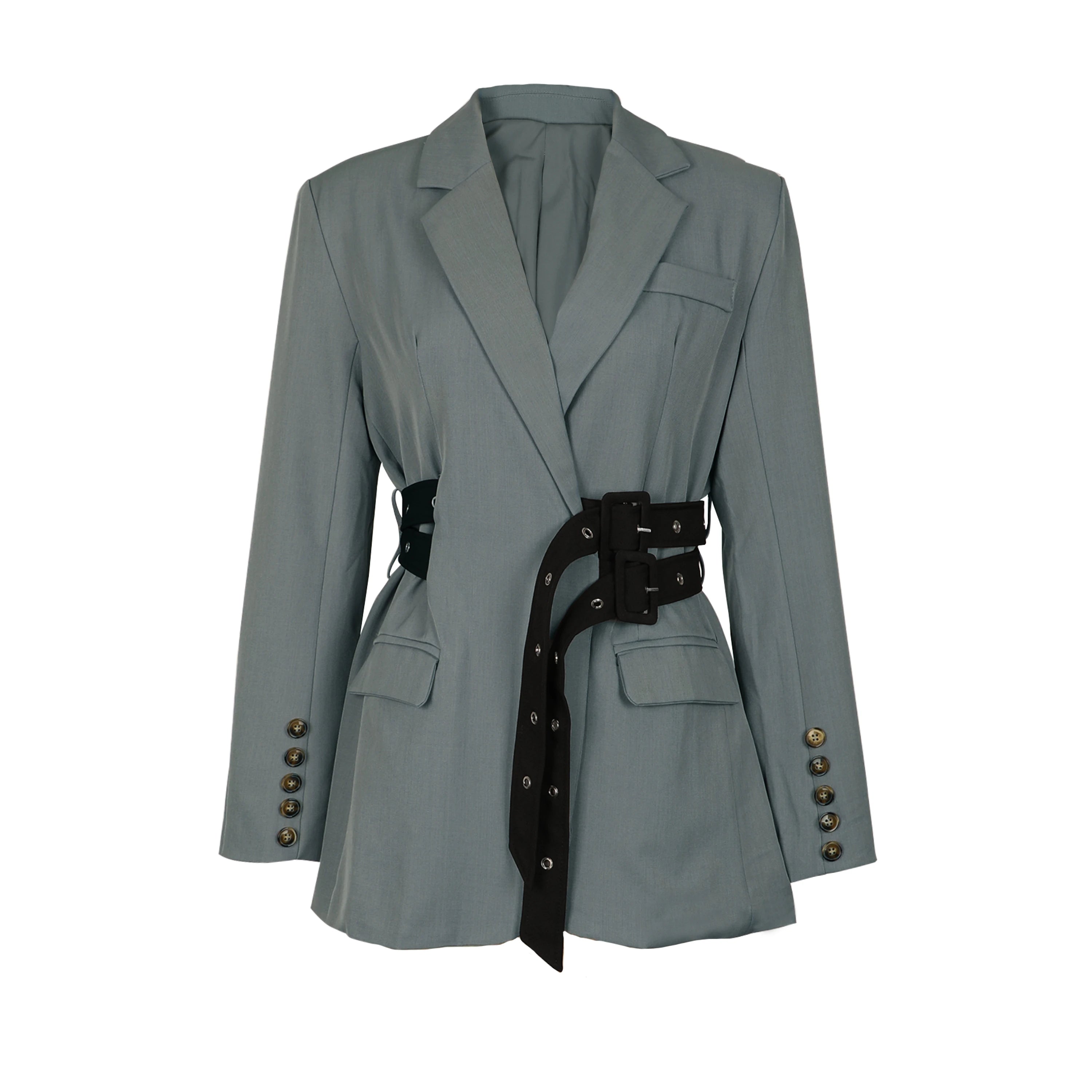 Blazer Coat - Lapel Blazer - Oversized Silhouette | KIMLUD