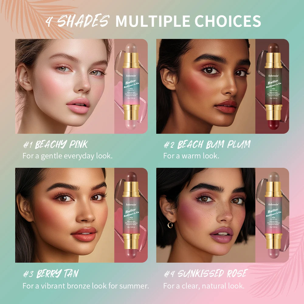Physicians Butter Glow And Go Multiuse Stick Double Headed Bronzer Blush For Cheeks Eyes Lips Long Lasting Matte Glow Makeup