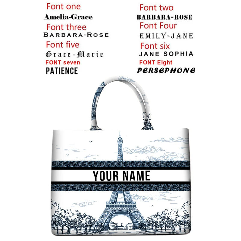 Personalized Tote Bag Canvas Printed — Natural | KIMLUD