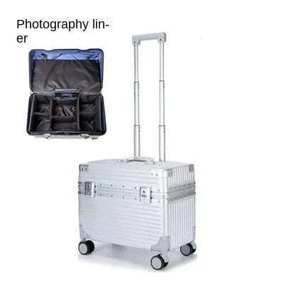KIMLUD, 18 Inch Aluminium Frame Camera Equipment Case With Wheels Trolley Case 20 Inch Suitcase Trip Cabin 22 Inch On the Flap Suitcase, KIMLUD Womens Clothes