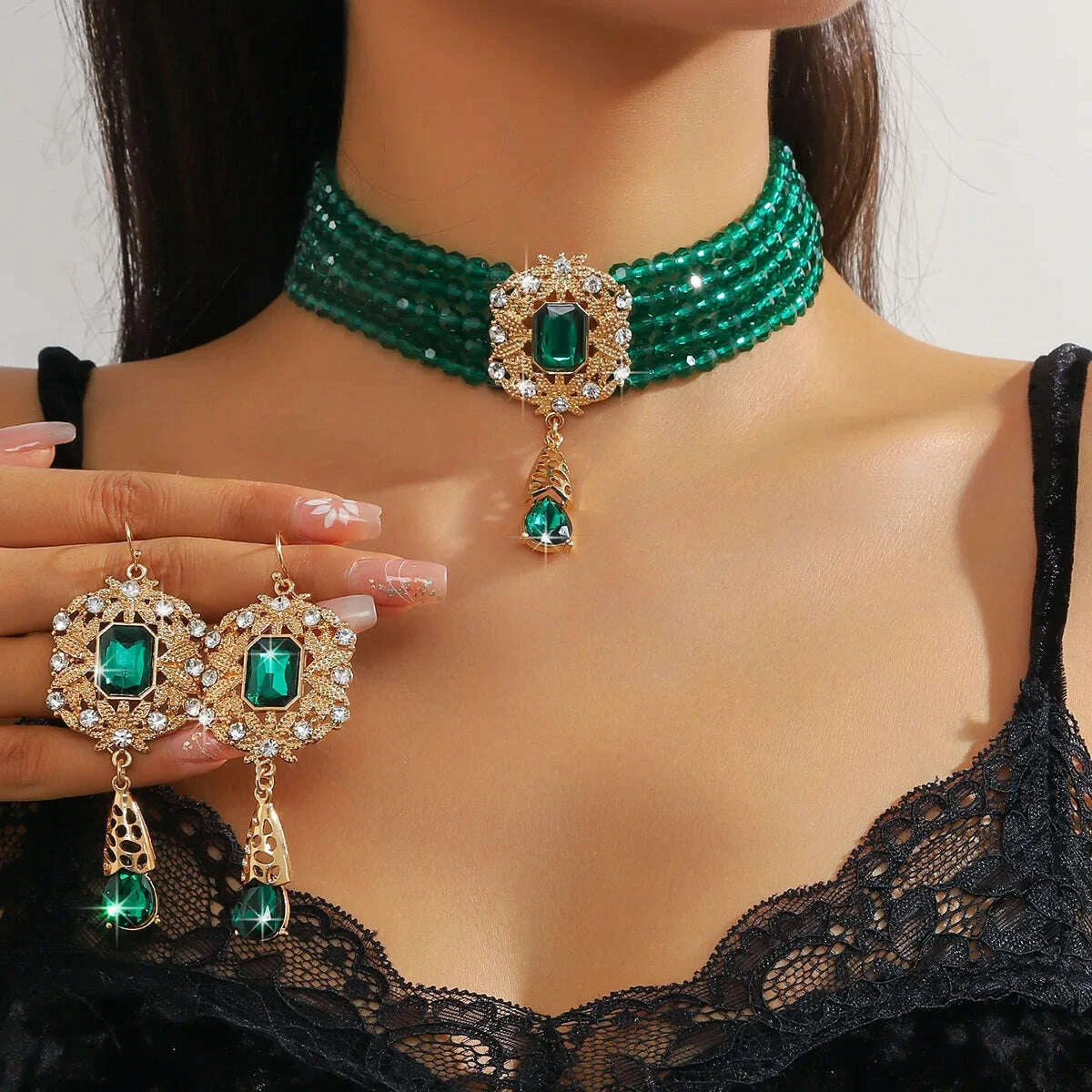 fyuan-multilayer-green-red-blue-black-crystal-necklace-geometric-hollow-alloy-earrings-for-women-weddings-banquet-jewelry-setskimlud-womens-fashion-34624255