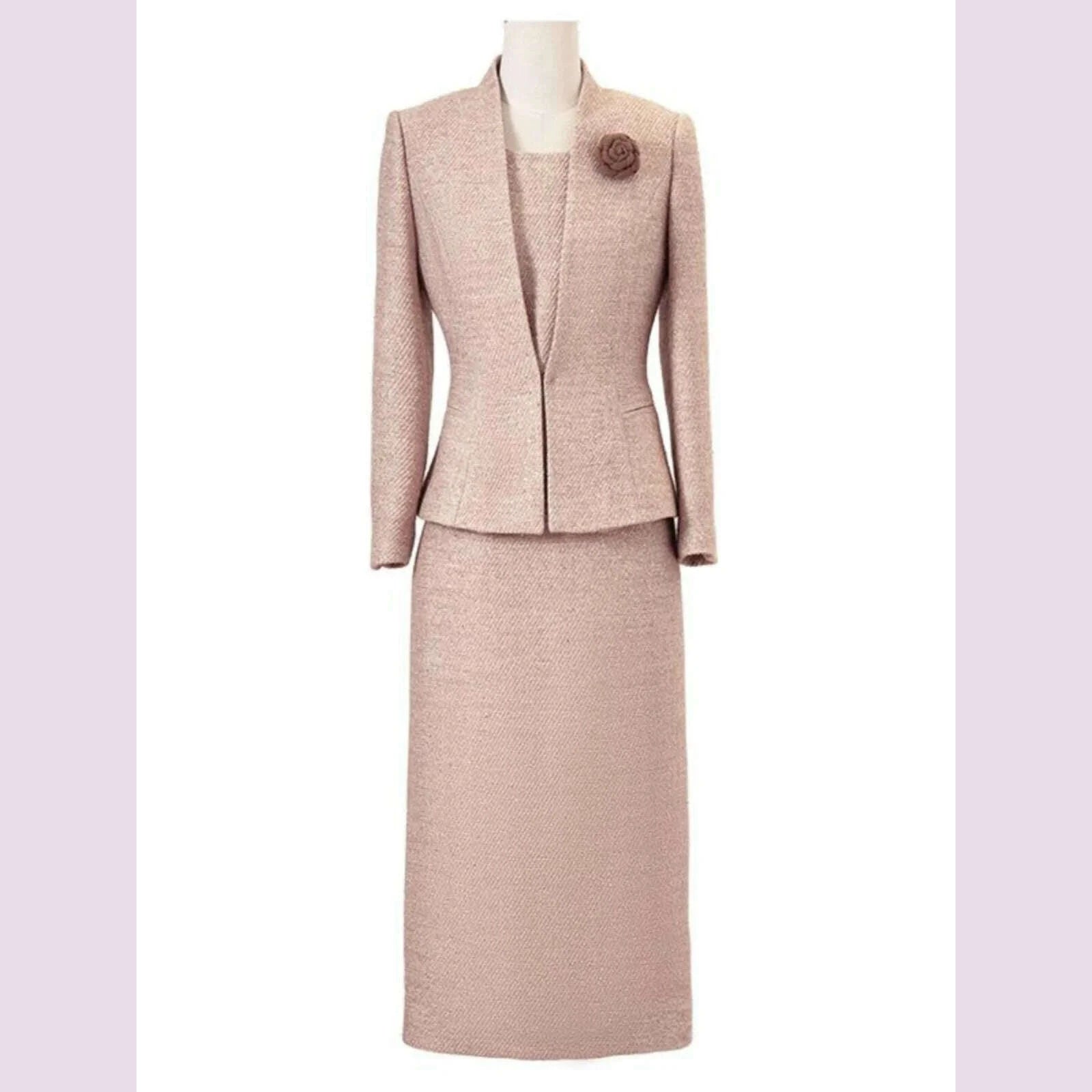 woolen-little-fragrant-style-set-for-women-fashionable-and-stylish-ladies-slimming-dress-knee-length-two-piece-setkimlud-womens-fashion-34625368