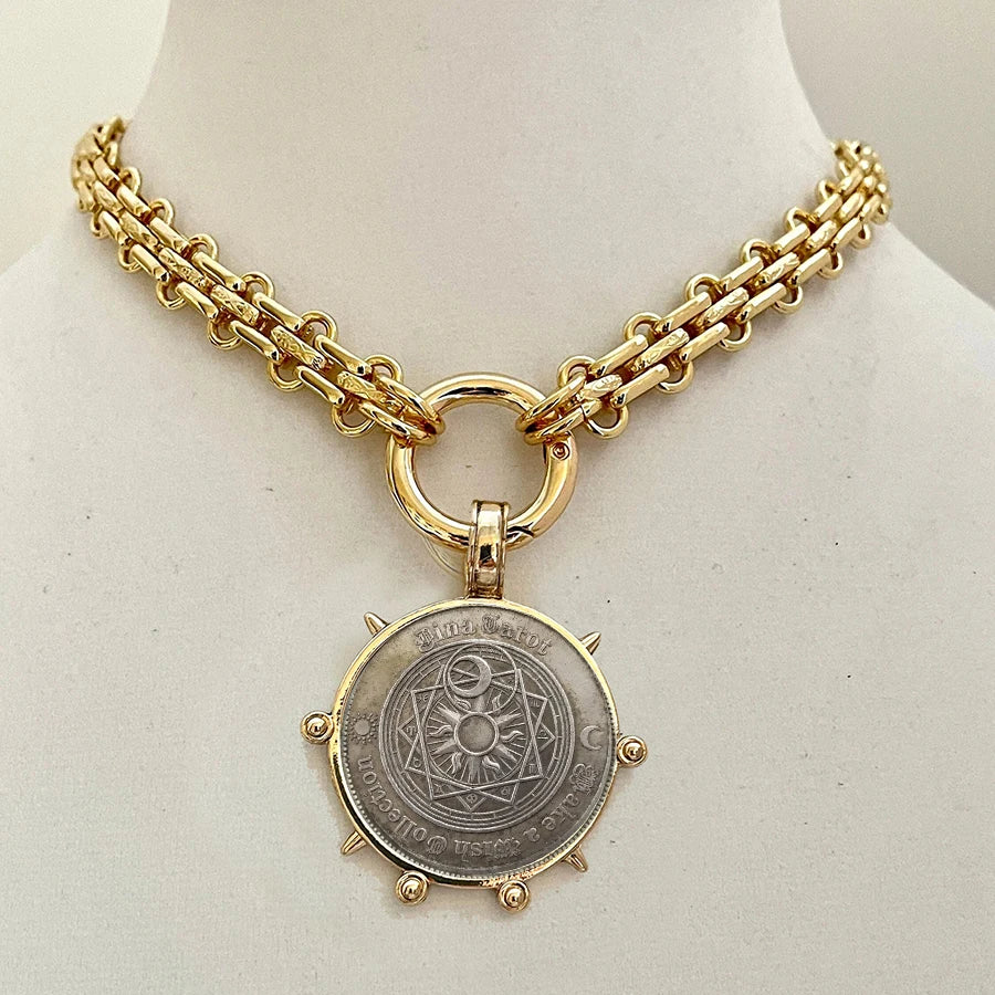 Copper Gothic Cuban Chunky Necklace — Copper | KIMLUD