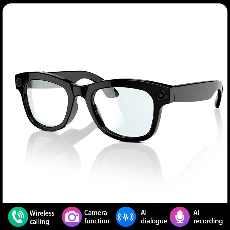 AI Smart Glasses Built-in Camera Photography Video Recording Voice Translation 250mAh Waterproof Music Bluetooth Smart Glasses