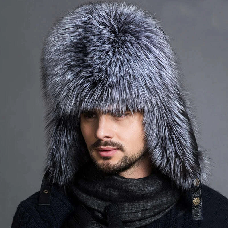new-winter-mens-100-real-silver-fox-fur-bomber-hat-raccoon-fur-ushanka-cap-trapper-russian-man-ski-hats-caps-real-leather-topkimlud-womens-fashion-34618666