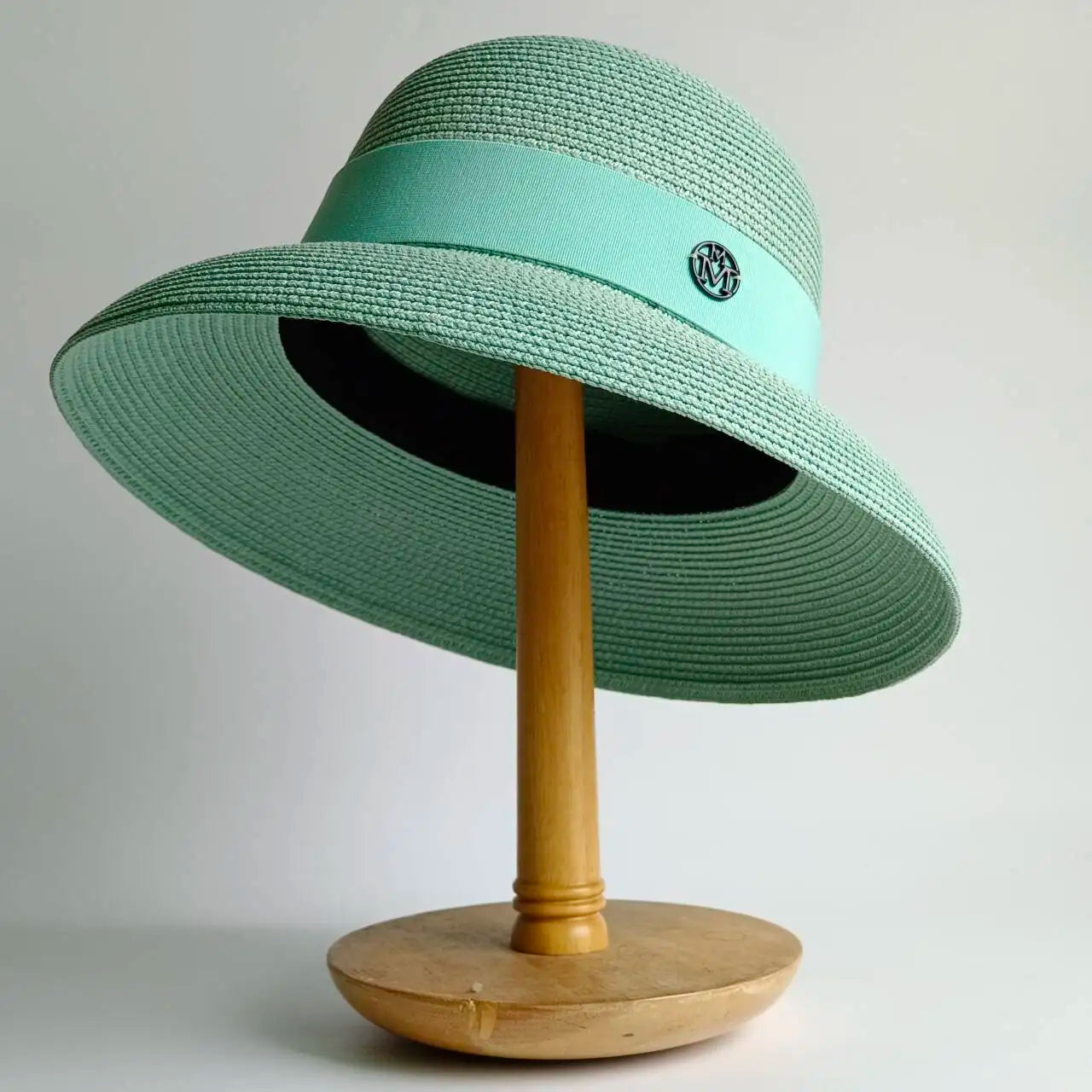 Sun Hat Straw Hepburn Silhouette Wide Brim — Natural | KIMLUD