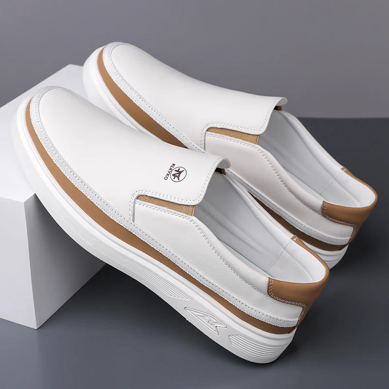 Men's Casual Shoes – Slip-On Driving Moccasin – Leather | KIMLUD