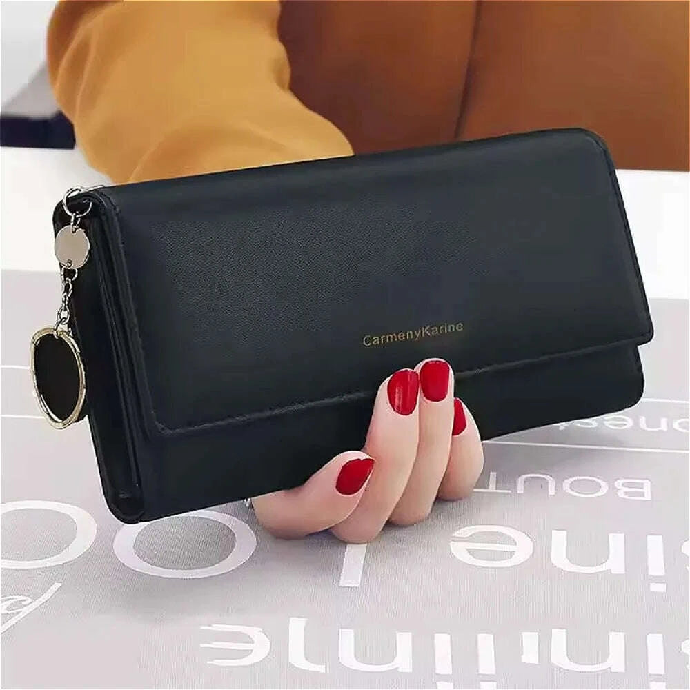korean-fashion-triple-folding-multi-functional-large-capacity-womens-long-wallets-clutch-solid-color-texture-simple-and-elegantkimludkimlud-35578226
