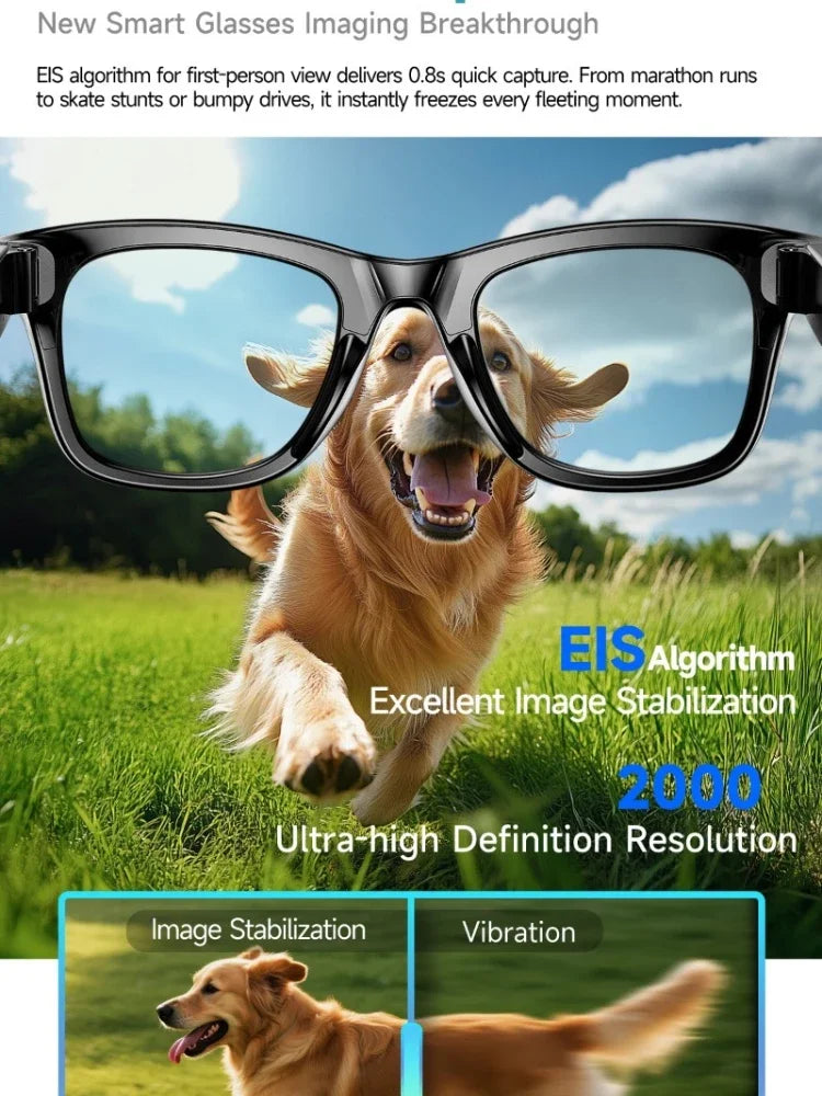AI Camera Smart AI Translation Glasses 32 Million Pixels Sunglasses Wi-Fi Transfer Noise Reduction HD Photo and Video Anti-shake