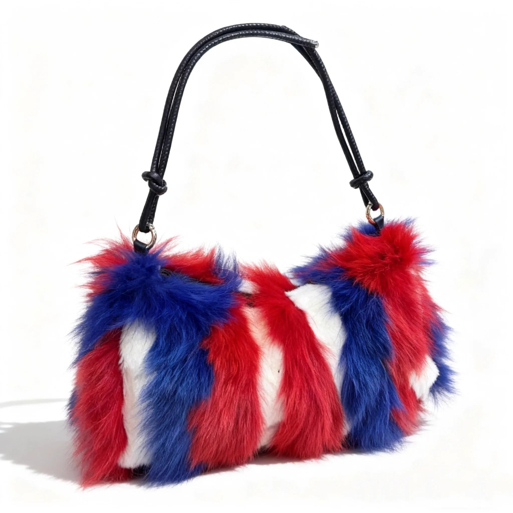 Winter Fox Fur Bag Women's Bag Fashion Handbag Ladies Bags Purses Women Shoulder Bag Real Silver Fox Fur Messenger Bags