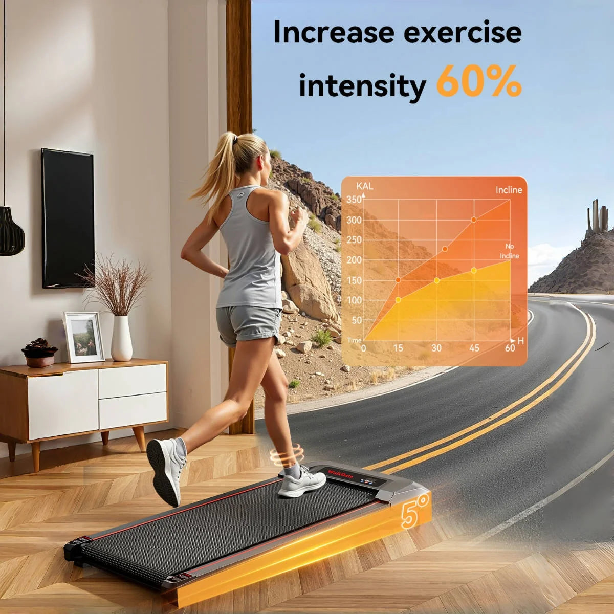 Aluminum Folding Walking Pad 8 Kmph — Graphite Black | KIMLUD